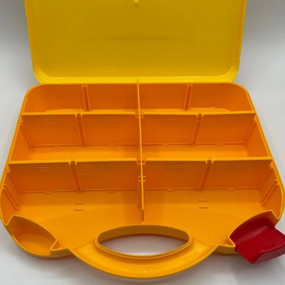 Lego Carrying Case Organizer Storage Container Yellow 11" X 10" - Picture 4 of 5